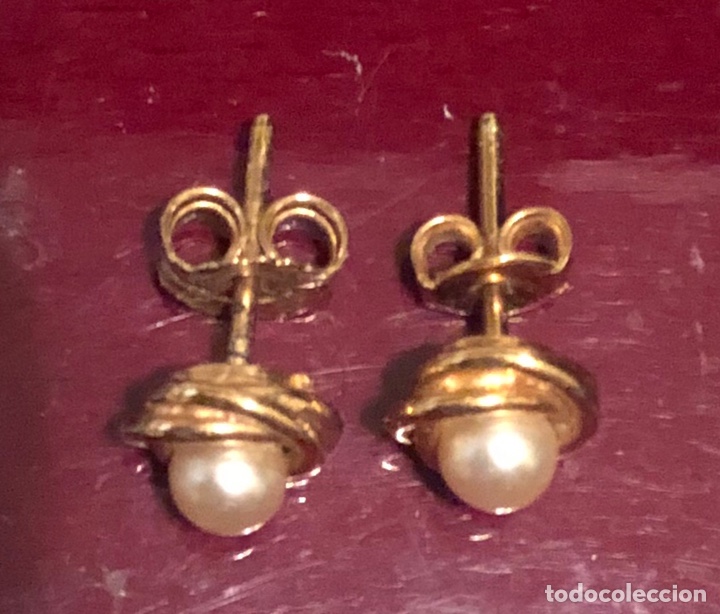 Joyeria: Pareja de pendientes chapados en oro - Foto 4