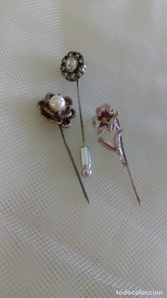 Joyeria: Tres alfileres de plata - Foto 1