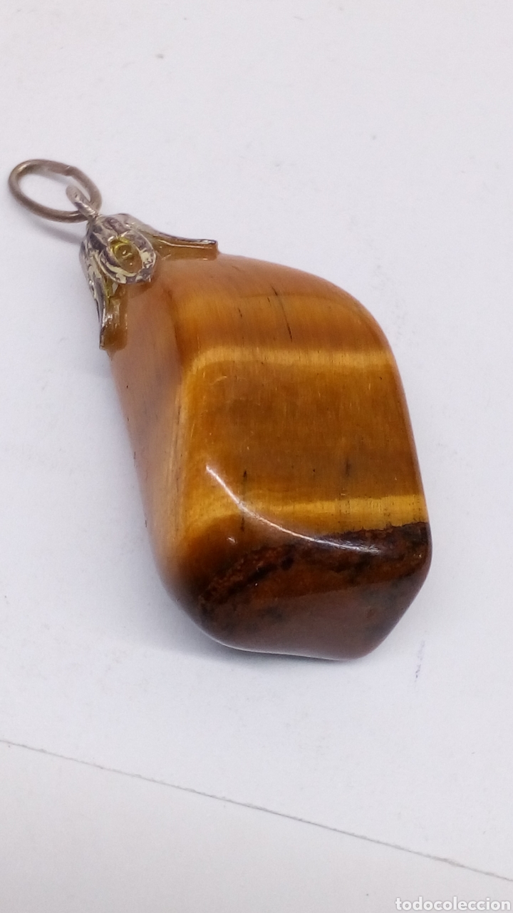 Joyeria: Colgante con piedra ojo de tigre /C39