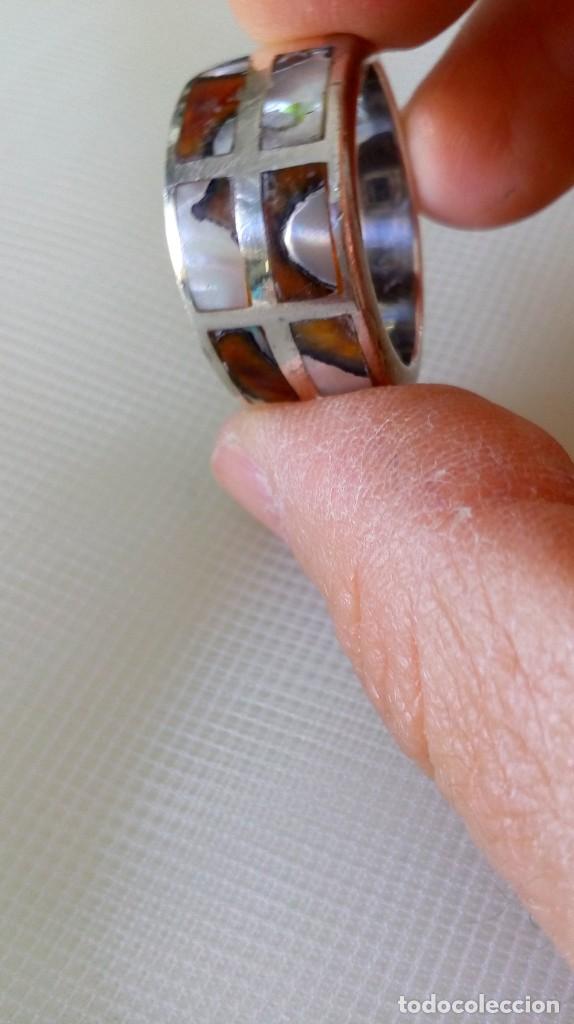 Joyeria: Anillo de plata con incrustaciones de n&aacute;car - Foto 5