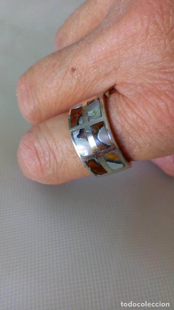 Joyeria: Anillo de plata con incrustaciones de n&aacute;car - Foto 6
