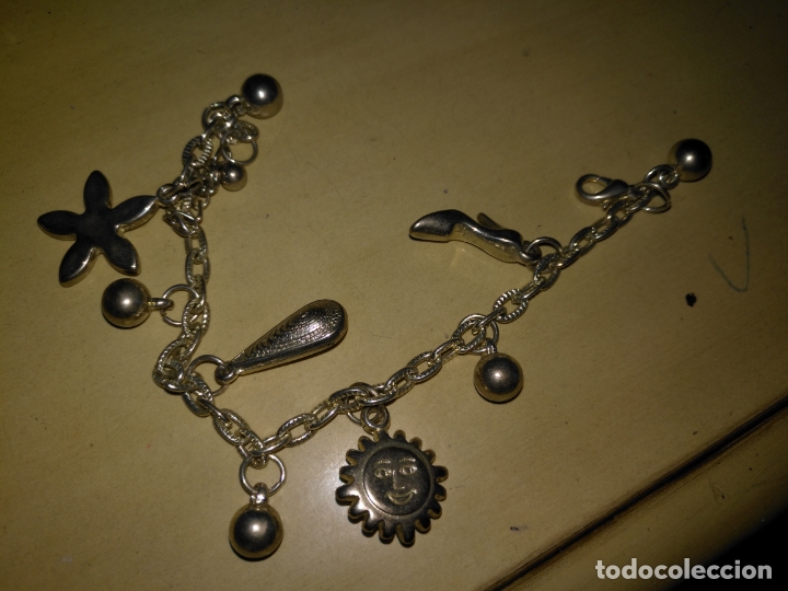 Joyeria: pulsera plateada de la suerte - Foto 1