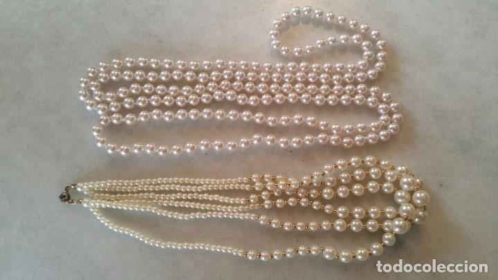 Joyeria: 2 COLLARES DE PERLAS DE IMITACION. - Foto 1