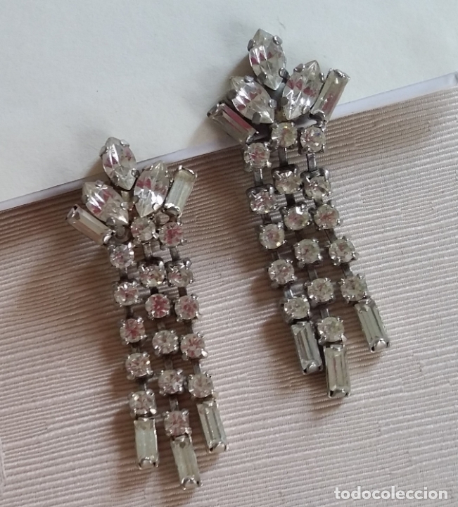 Joyeria: Pendientes  Vintage &ndash; strass de cristal - Foto 2
