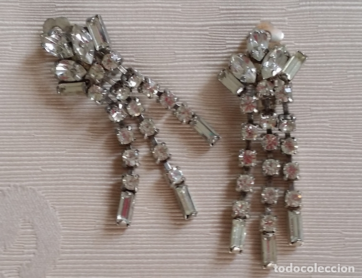 Joyeria: Pendientes  Vintage &ndash; strass de cristal - Foto 3