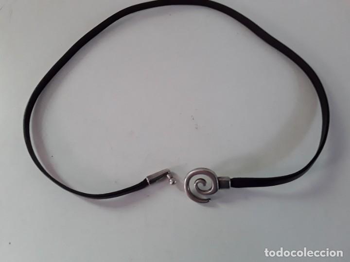 Joyeria: Collar de metal y cuero - Foto 8
