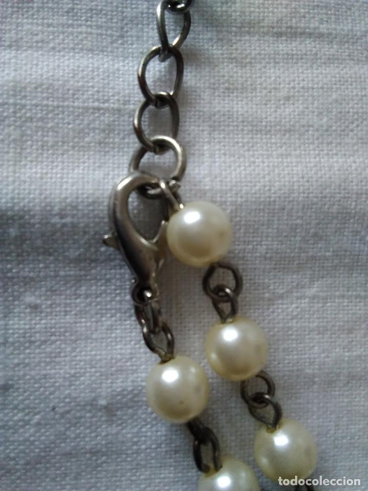 Joyeria: 54-COLLAR ANTIGUO FLOR DE CORAL BLANCO Y PERLITAS - Foto 6