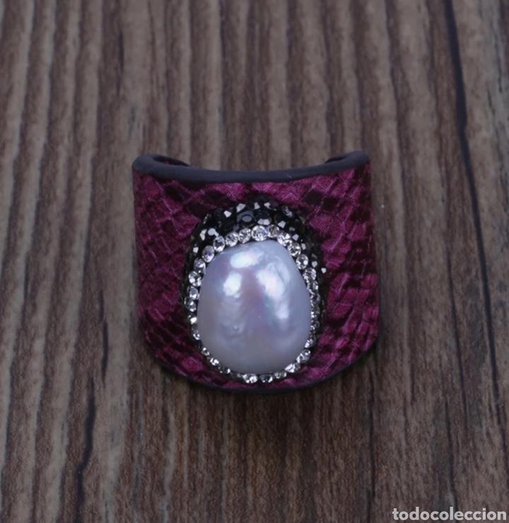 Joyeria: Anillo Cuero y Perla ENV&Iacute;O GRATIS!!