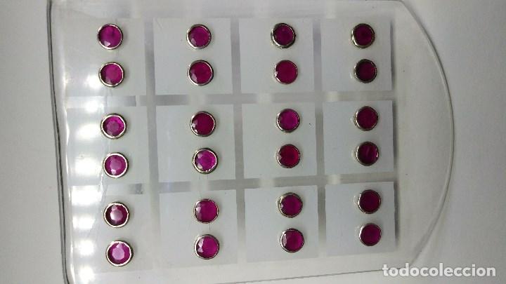 Joyeria: PENDIENTES DE PLATA CON RUBIES. - Foto 1