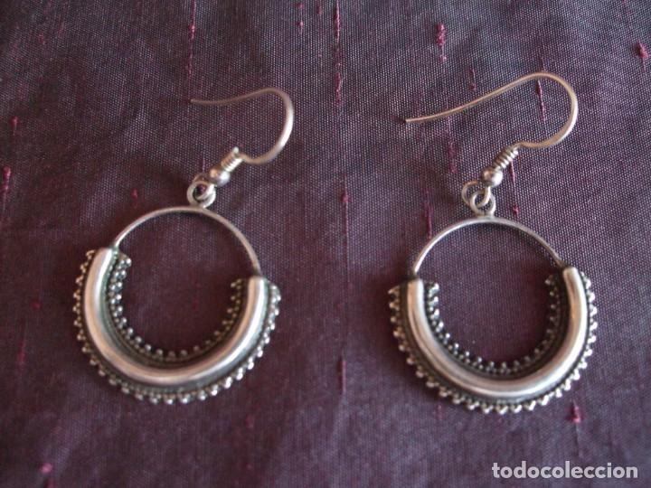 Joyeria: PENDIENTES , ZARCILLO , CRIOLLAS . AROS DE PLATA LABRADO - Foto 4