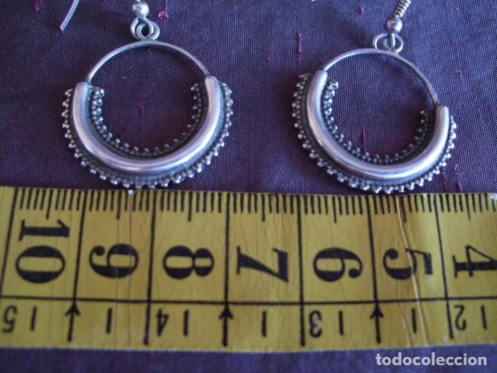 Joyeria: PENDIENTES , ZARCILLO , CRIOLLAS . AROS DE PLATA LABRADO - Foto 1