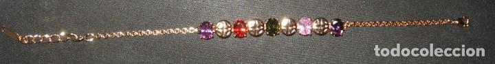 Joyeria: Pulsera dorada con circonios de colores, estilo oriental. - Foto 8