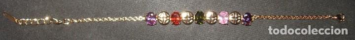 Joyeria: Pulsera dorada con circonios de colores, estilo oriental. - Foto 9