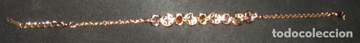 Joyeria: Pulsera dorada con circonios de colores, estilo oriental. - Foto 10