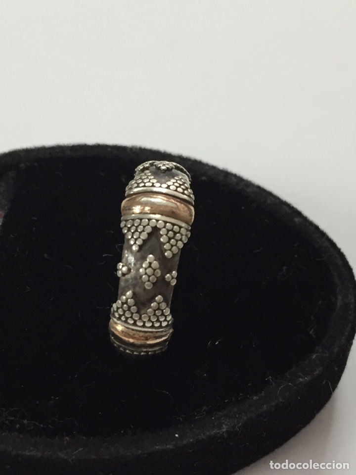 Joyeria: Sortija vintage de plata y oro/S151 - Foto 2