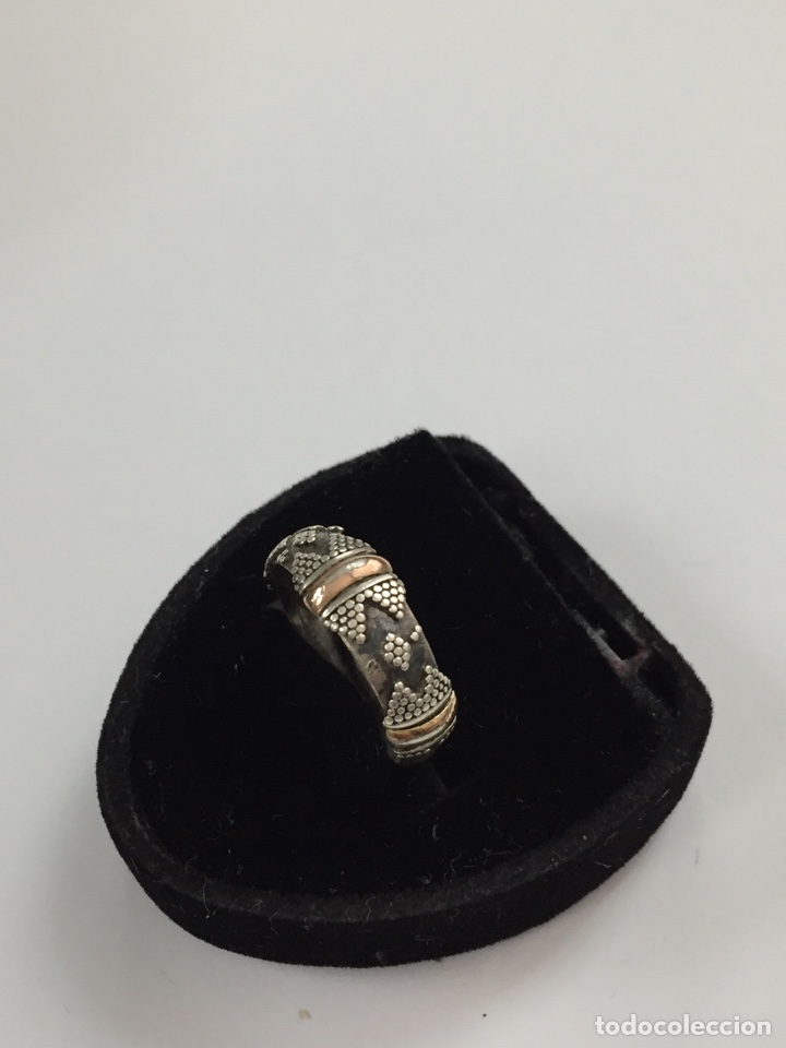 Joyeria: Sortija vintage de plata y oro/S151 - Foto 3