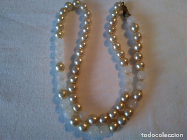 Joyeria: 28-ANTIGUO COLLAR DE PERLAS Y CUARZO ROSA - Foto 3