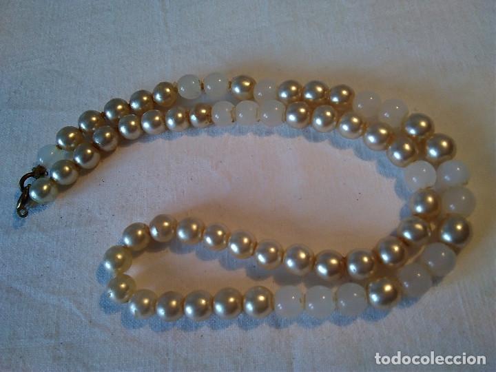 Joyeria: 28-ANTIGUO COLLAR DE PERLAS Y CUARZO ROSA - Foto 4
