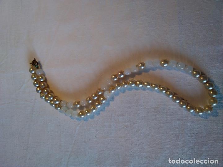Joyeria: 28-ANTIGUO COLLAR DE PERLAS Y CUARZO ROSA - Foto 6