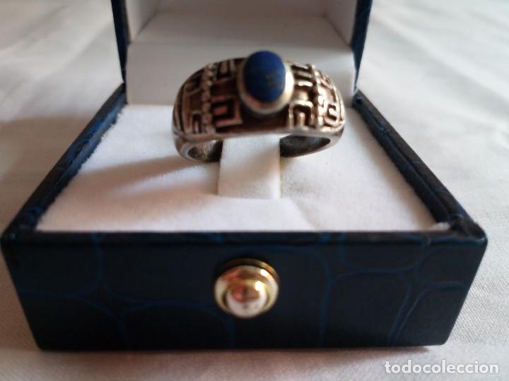 Joalharia: 73-ANTIGUO ANILLO PLATA Y PIEDRA NATURAL, marcado