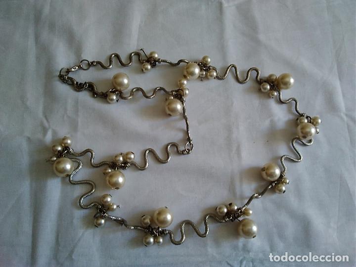 Joyeria: 37-COLLAR DE ALPACA PLATEADA Y PERLITAS - Foto 3