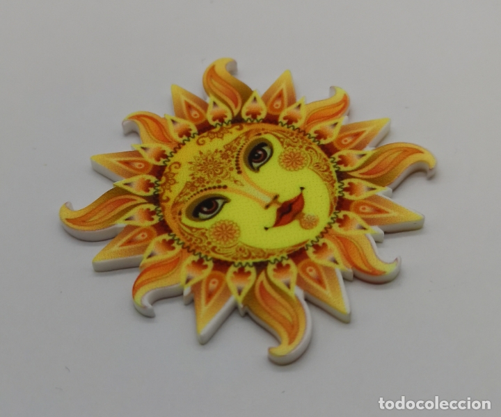 Joyeria: Original broche con forma de sol de estilo modernista en acr&iacute;lico . - Foto 4