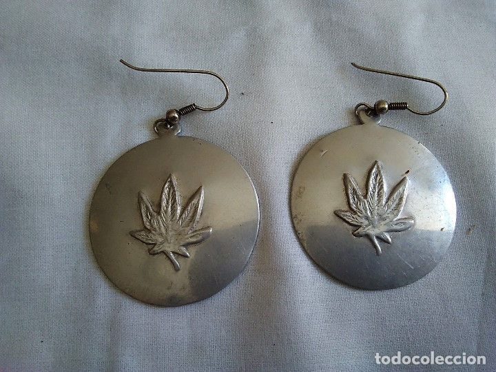 Joalharia: 65-PENDIENTES PLATEADOS HOJA DE MARIA