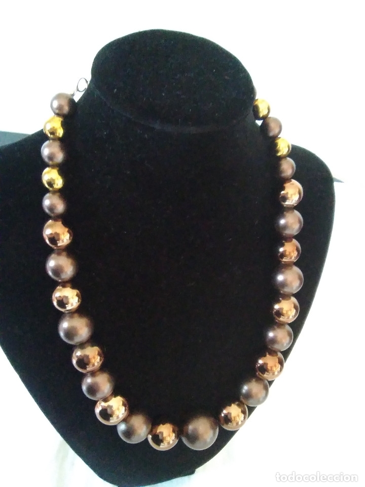Joalharia: 19-COLLAR VINTAGE DE DISE&Ntilde;O, BOLAS COLORES, CROMADOS