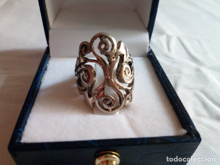 Joalharia: 103-ANTIGUO ANILLO DE ALPACA PLATEADA