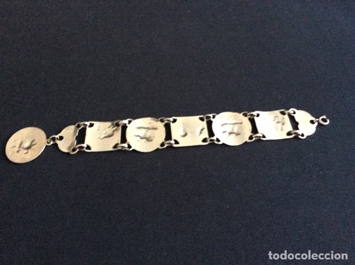 Joyeria: Pulsera plateada con monedas. A&ntilde;os 60 - Foto 4