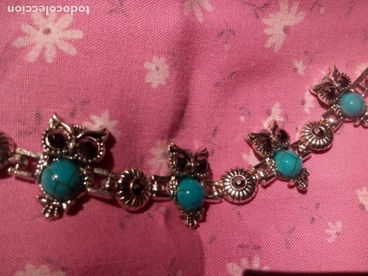 Joyeria: pulsera de buhos con piedra azul - Foto 1