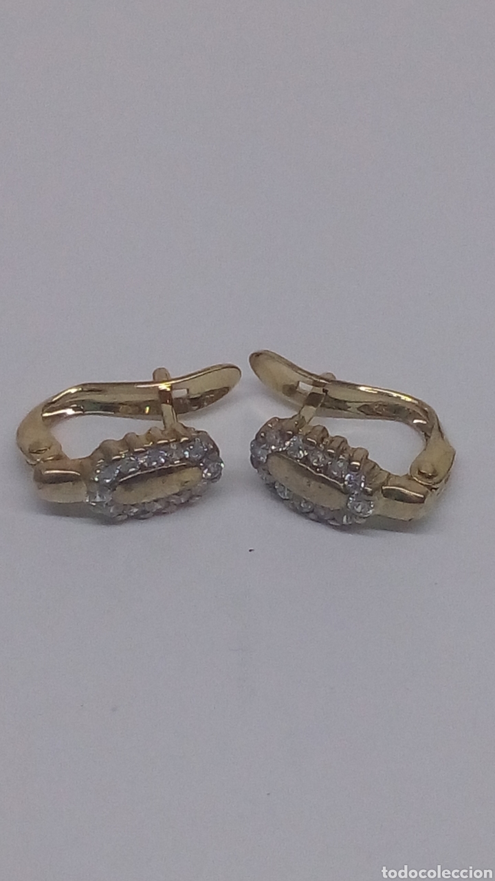 Joyeria: Pendientes de plata chapado oro /P217 - Foto 1