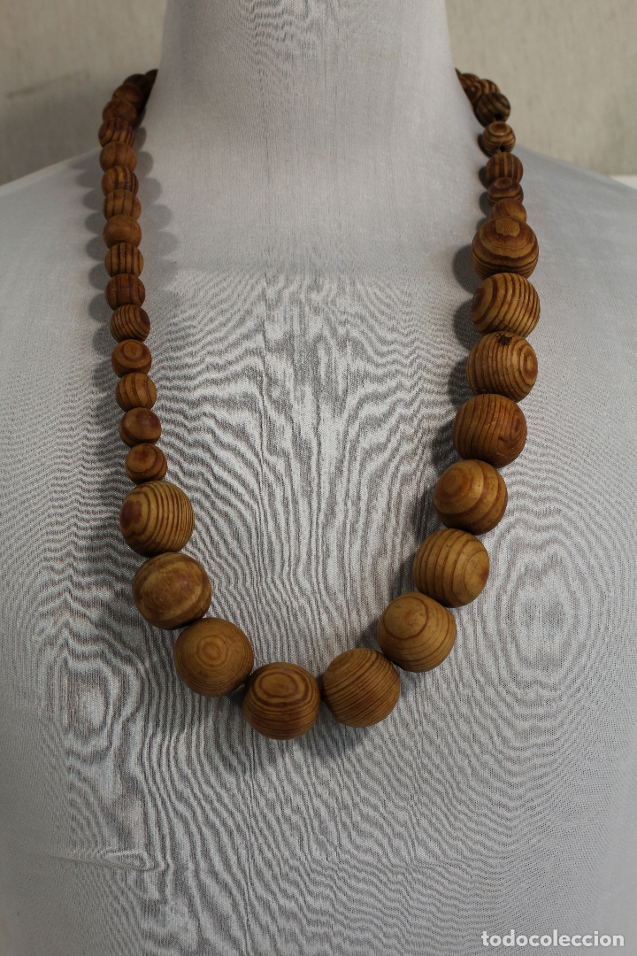 Joyeria: collar cuentas de madera - Foto 3