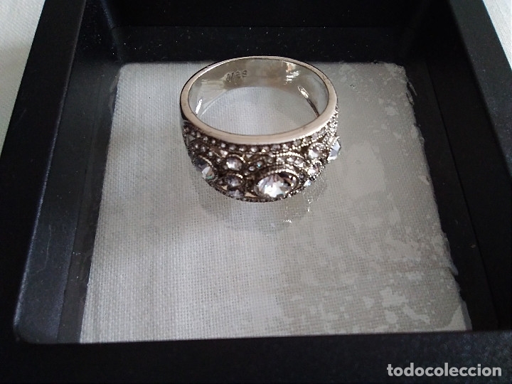 Joalharia: 93-ANILLO DE RODIO Y BRILLANTE CRISTAL ARCOIRIS