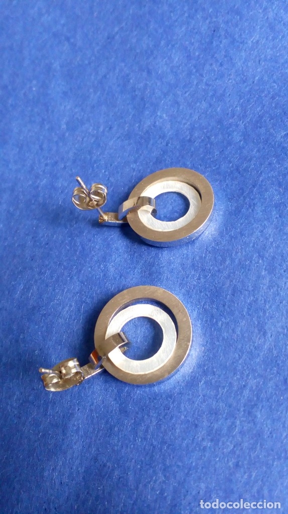 Joyeria: PENDIENTES DE ACERO Y N&Aacute;CAR - Foto 2