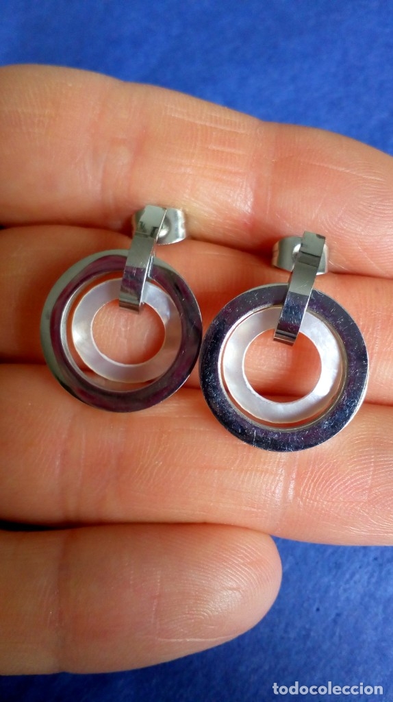 Joyeria: PENDIENTES DE ACERO Y N&Aacute;CAR - Foto 5