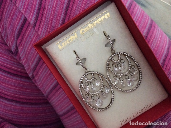 Joaillerie: PENDIENTES DE PLATA Y ZIRCONITAS MARCA LUCHI CABRERA SEVILLA