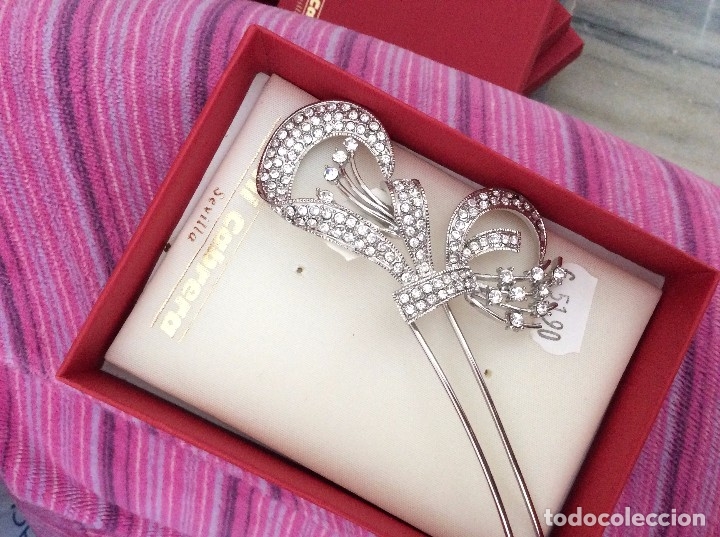 Joaillerie: PEINA DE NOVIA PLATA Y ZIRCONITAS MARCA LUCHI CABRERA SEVILLA