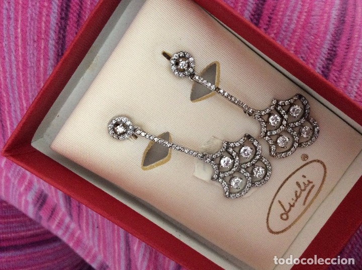 Joaillerie: PENDIENTES DE PLATA Y ZIRCONITAS MARCA LUCHI CABRERA SEVILLA