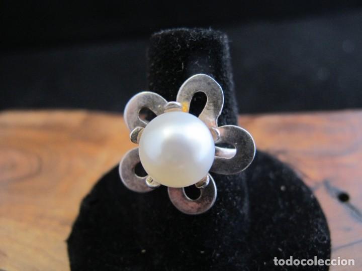 Joyeria: Fino anillo en plata de ley con perla o s&iacute;mil - Foto 3
