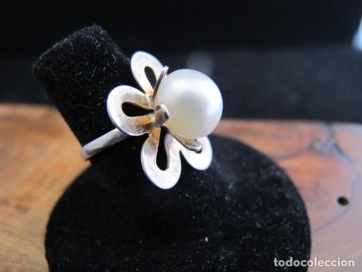 Joyeria: Fino anillo en plata de ley con perla o s&iacute;mil - Foto 4
