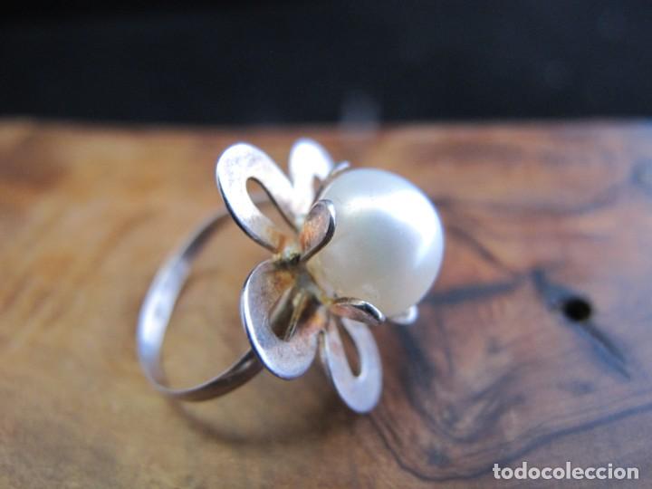 Joyeria: Fino anillo en plata de ley con perla o s&iacute;mil - Foto 6