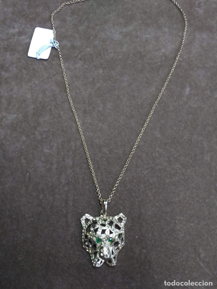 Joalharia: COLLAR DE CADENA DE METAL CON COLGANTE DE PANTERA.