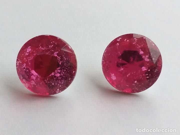 Joyeria: Pendientes vintage. Redondos. pl&aacute;stico. Rosa. - Foto 1