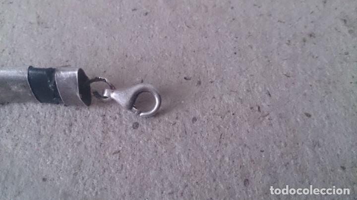 Joyeria: Pulsera cuero y plata 925. 18 ctms - Foto 3