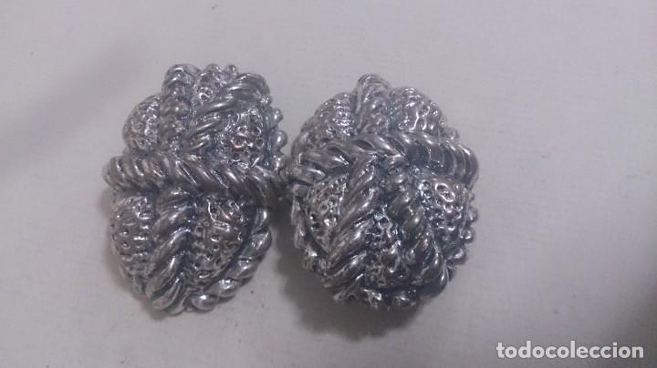 Joyeria: Pendientes con ba&ntilde;o plata 925. 6 ctms m22 - Foto 2