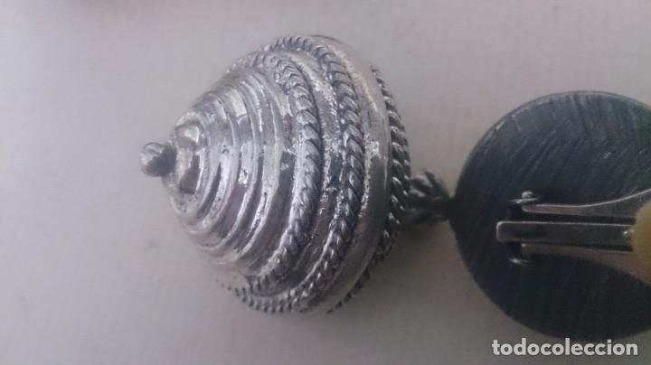 Joyeria: Pendientes con ba&ntilde;o de plata 925. 7ctms m22 - Foto 3