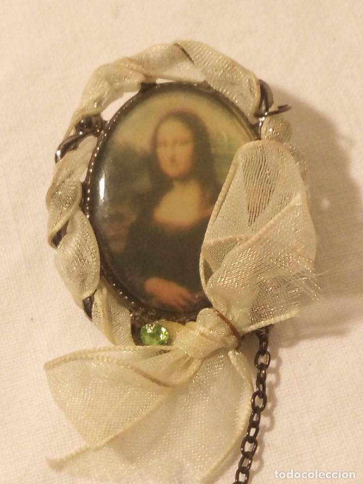 Joyeria: Antiguo broche camafeo con mona lisa. - Foto 3