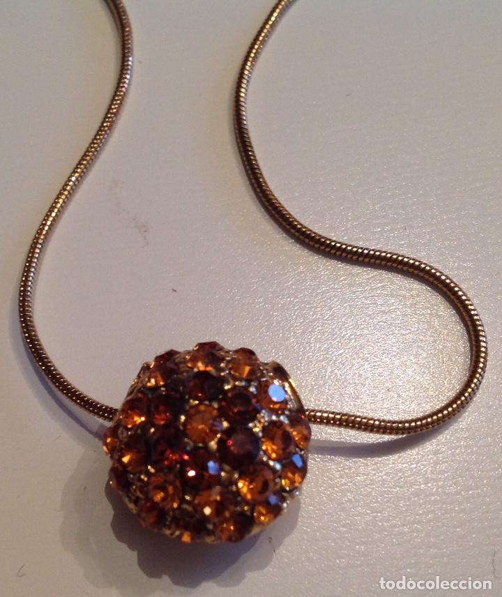 Joyeria: GARGANTILLA CHAPADA EN ORO. ROSET&Oacute;N DE SWAROVSKI. - Foto 1