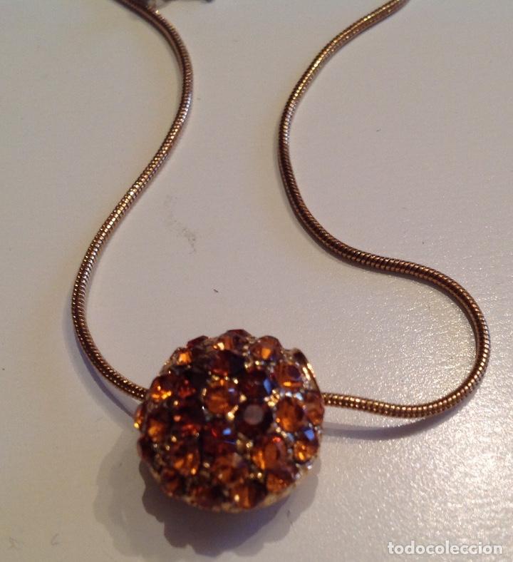 Joyeria: GARGANTILLA CHAPADA EN ORO. ROSET&Oacute;N DE SWAROVSKI. - Foto 3